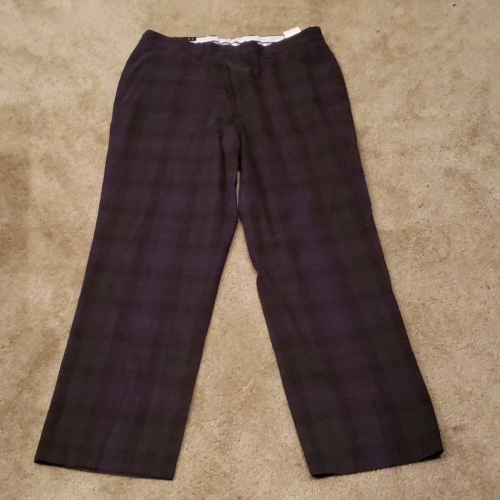 Tommy Hilfiger Plaid Slacks Blue/Green Sz36×32 NWT